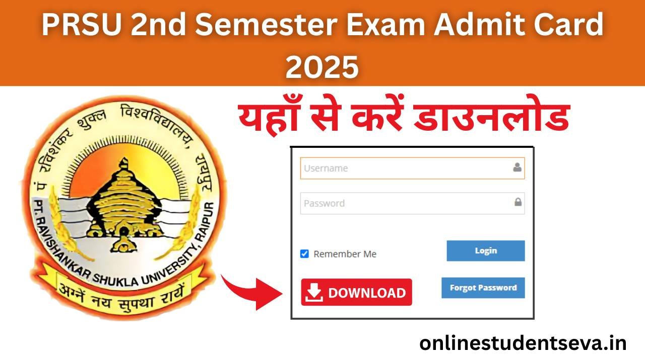 PRSU 2nd Semester Exam Admit Card 2025