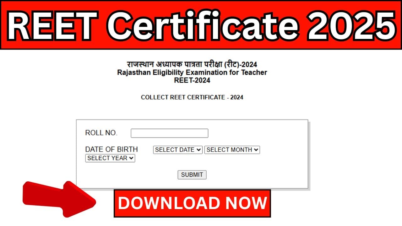 REET Certificate 2025