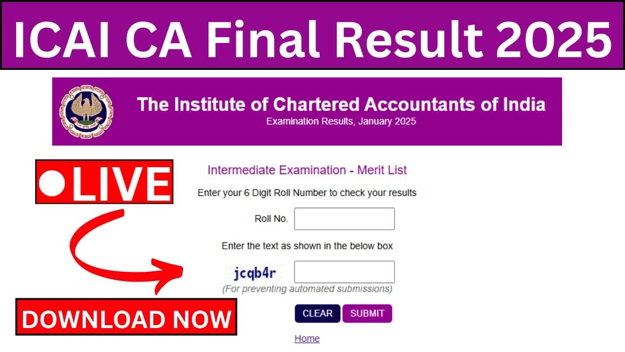 ICAI CA Final Result 2025