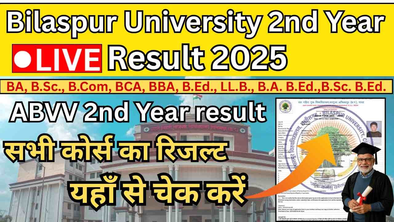 Bilaspur University 2nd Year Result 2025