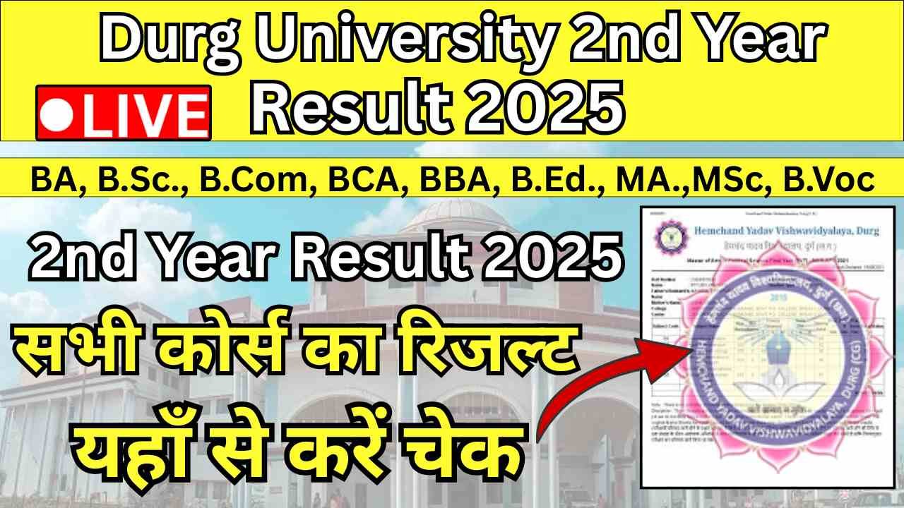 Durg University 2nd Year Result 2025