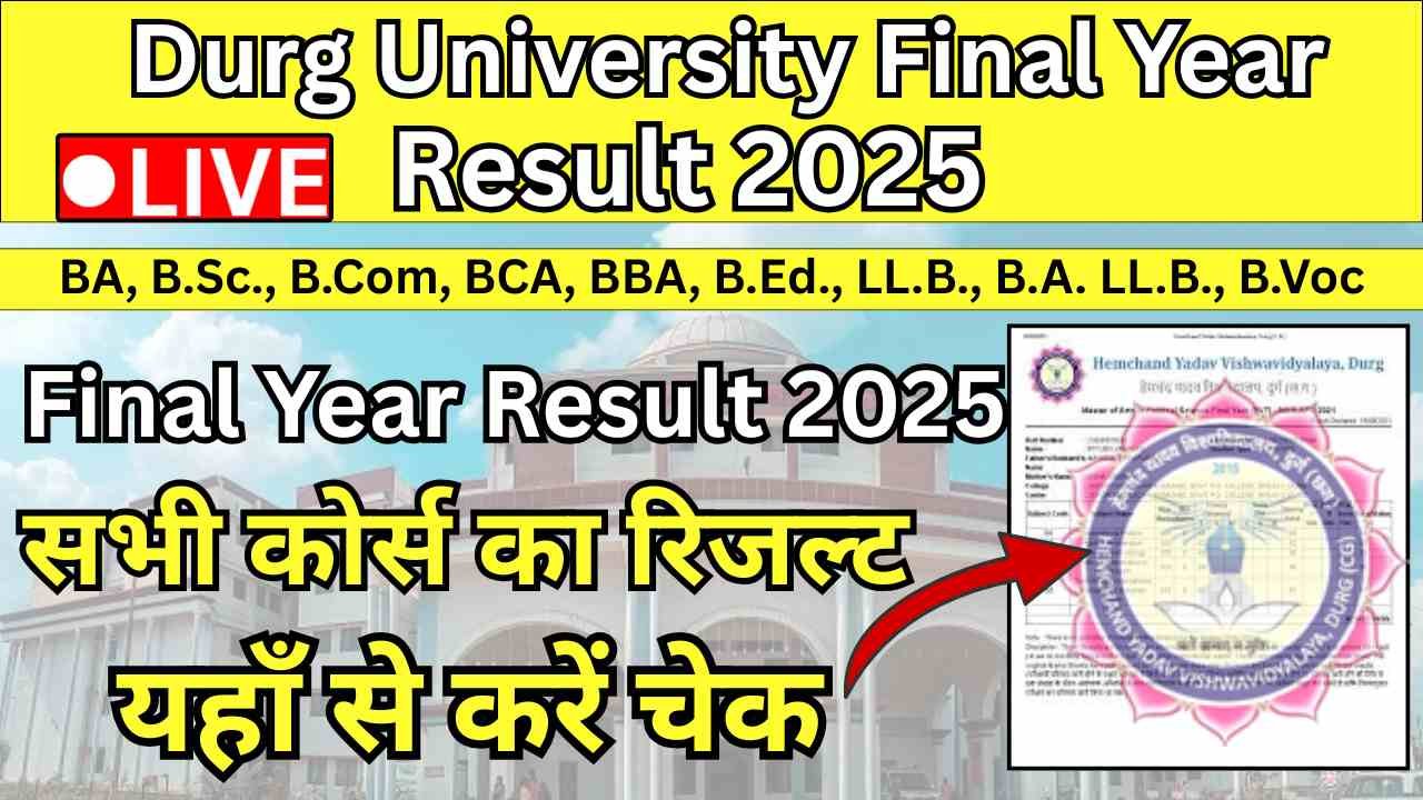 Durg University Final Year Result 2025