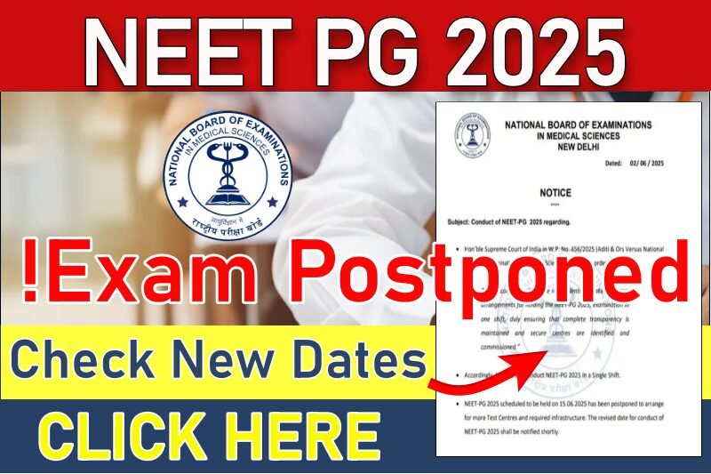 NEET PG 2025 exam postponed