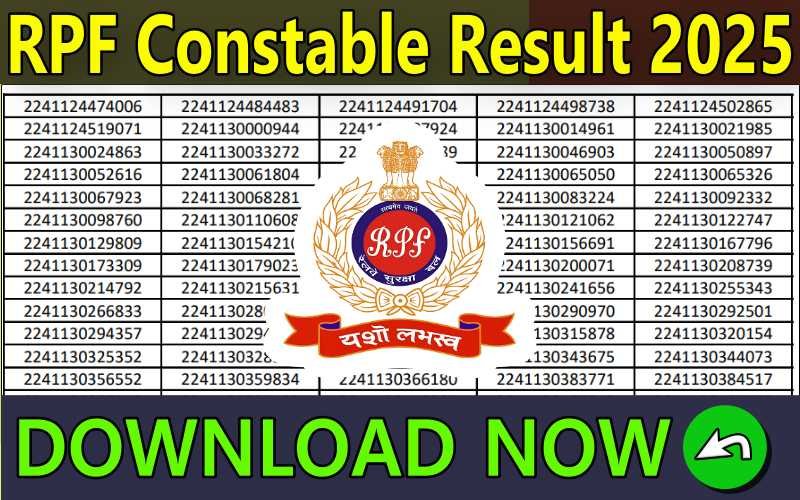 RPF Constable Result 2025