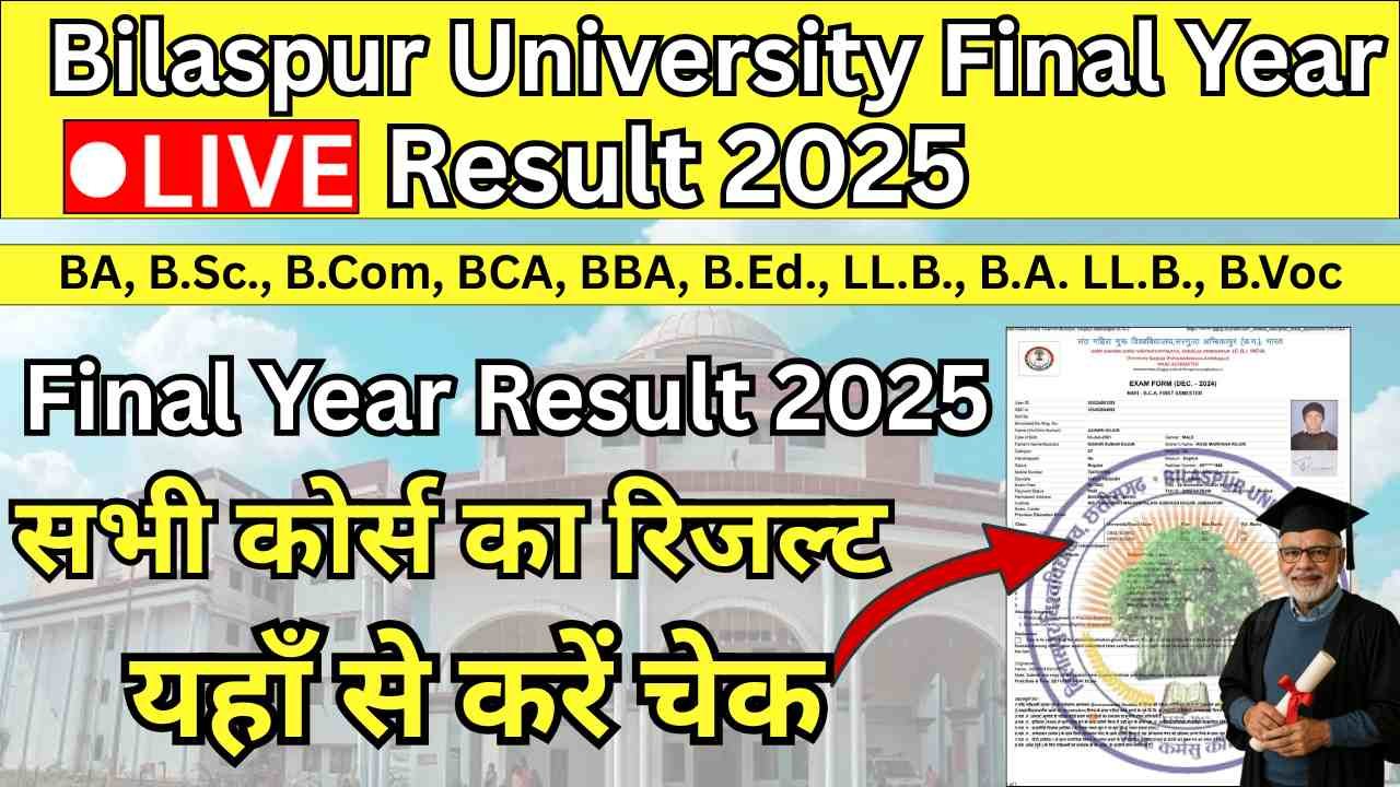 Bilaspur University Final Year Result 2025