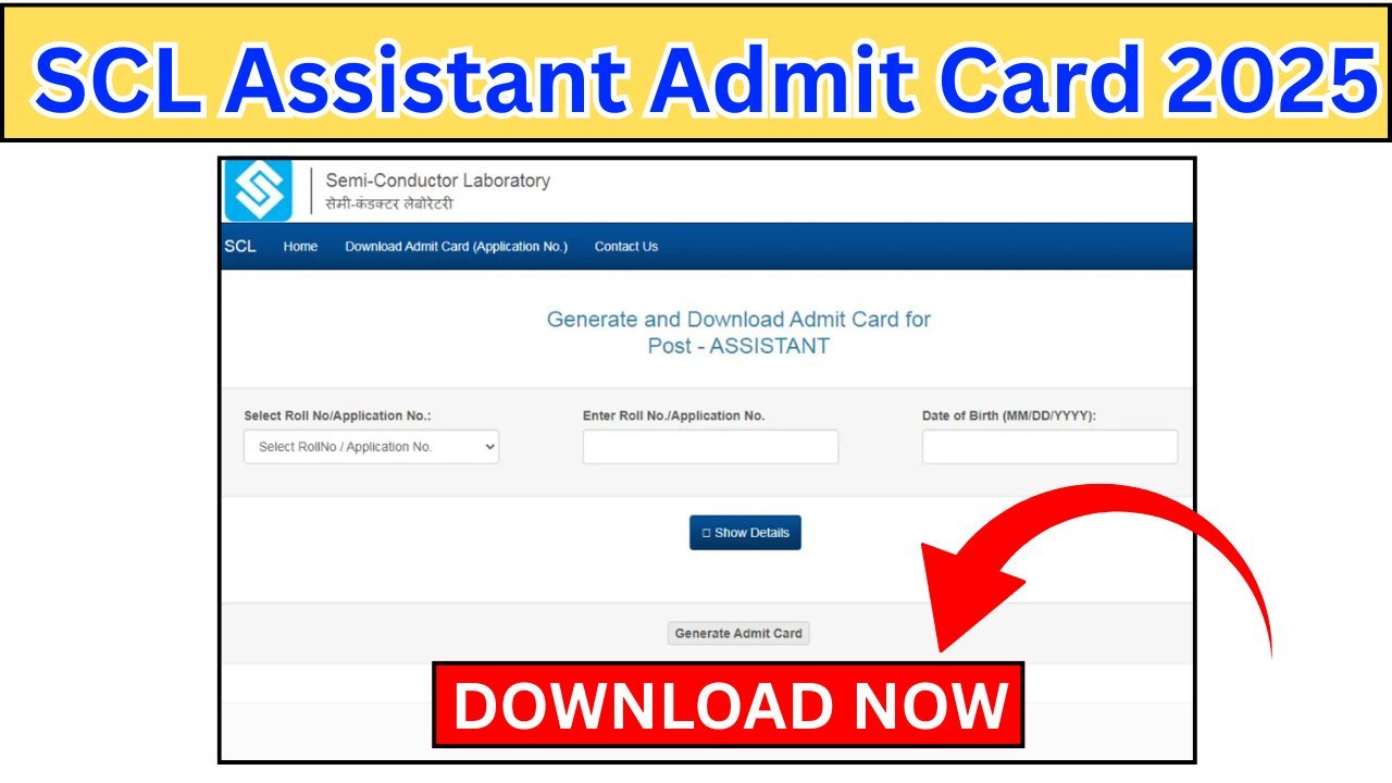 SCL Assistant Admit Card 2025