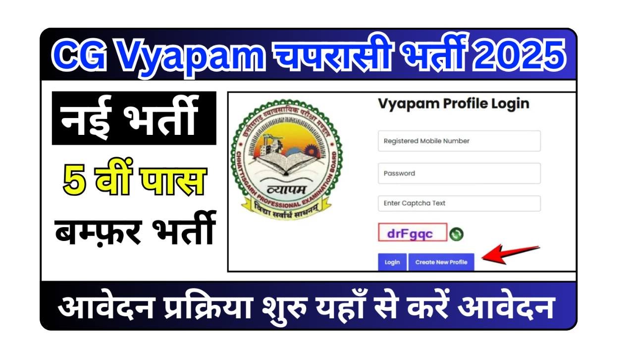 CG Vyapam Peon Bharti 2025